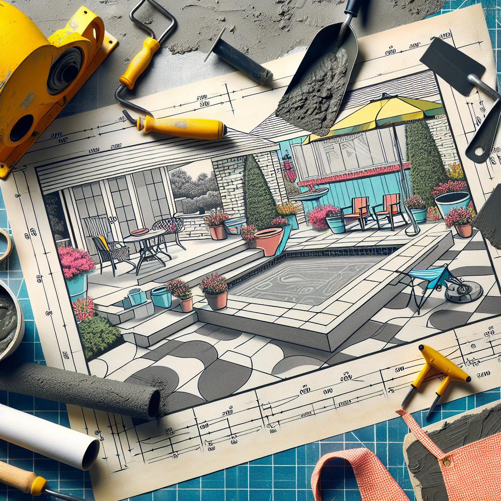 Custom concrete patio design by OAX Construction in Kalamazoo